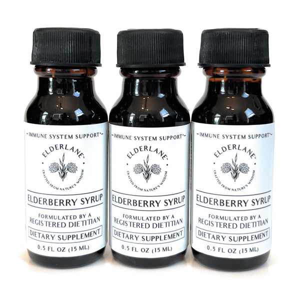 3-Pack Elderberry Syrup Shots 0.5 oz each